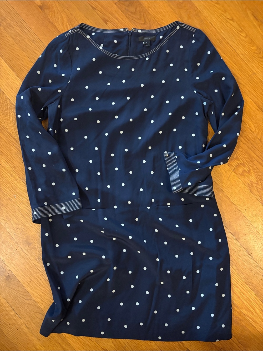 J Crew Navy Polka Dot Pajama Set - Navy White Dots
